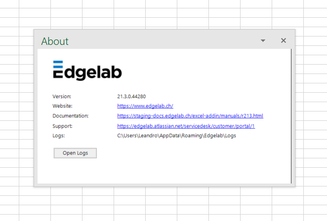 Group Support of the Edgelab ribbon